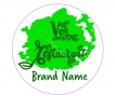 Veg restaurant glass slide design